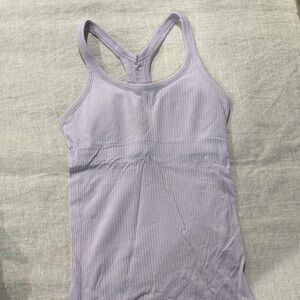 lululemon athletica Light Purple Ribbed Tank Top